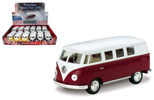 Kinsmart 1:32 1962 Volkswagen Bus 5″ – Display Tray Set of 12