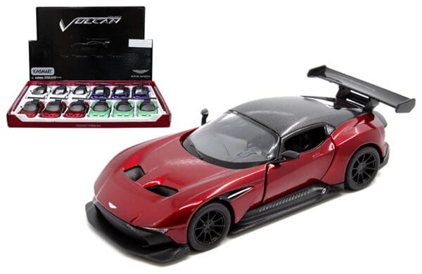 Kinsmart 1:36 Aston Martin Vulcan 5″ (KT5407D) – Display Tray Set of 12