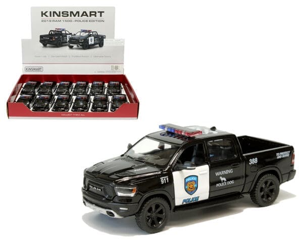 Kinsmart 1:46 2019 Ram 1500 Police Edition 5″ (KT5413DP) – Display Tray Set of 12