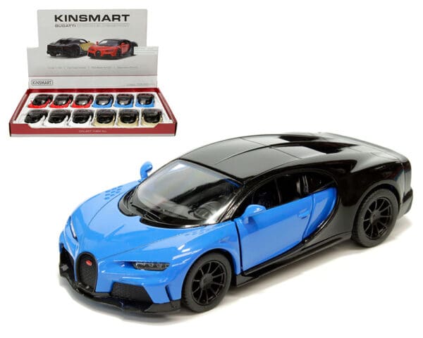 Kinsmart 1:32 Bugatti Chiron Supersport 5″ (KT5423D) – Display Tray Set of 12