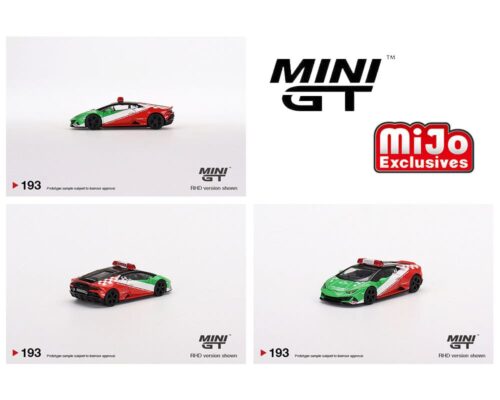 Mini GT 1:64 Lamborghini Huracán EVO  Bologna Airport 2020 Follow-Me Car Limited Edition – Mijo Exclusive USA