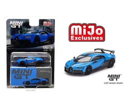 Mini GT 1:64 Bugatti Chiron Pur Sport Blue Limited Edition – Mijo Exclusive USA