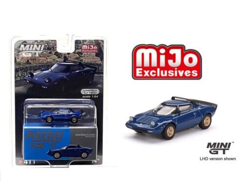 Mini GT 1:6 Lancia Stratos HF Stradale (Bleu Vincennes) – MiJo Exclusives USA Limited Edition