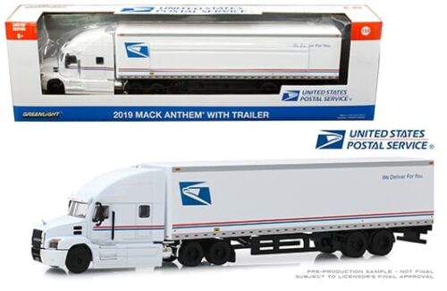 Greenlight 1:64 2019 Mack Anthem USPS WH – Long Haul Trucker – Hobby Exclusive