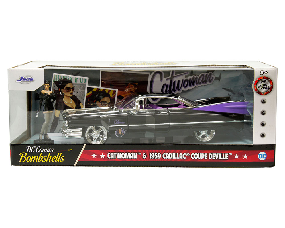 Jada 1:24 1959 Cadillac Coupe Deville with Catwoman - DC Comics