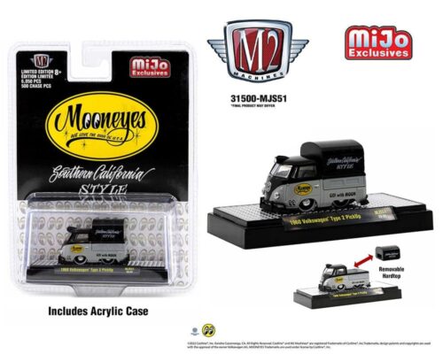 M2 Machines 1:64 1960 Custom Volkswagen Short Pickup with Canvas Cover Mooneye’s Limited Edition -Mijo Exclusives