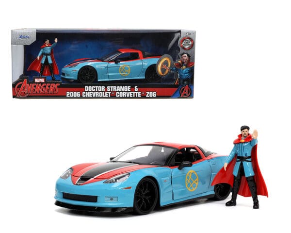 Jada 1:24 2006 Chevrolet Corvette Z06 and Doctor Strange – Marvel Avengers – Hollywood Rides