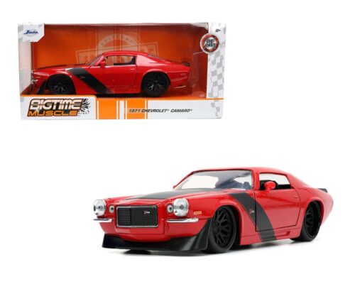 Jada 1:24 1971 Chevrolet Camaro (Red with Matte Black Thick Stripes) – Bigtime Muscle