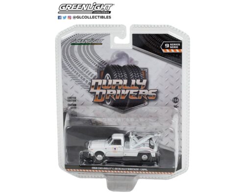 Greenlight 1:64 Dually Drivers Series 9 – 1968 Chevrolet C-30 Dually Wrecker – USPS – White