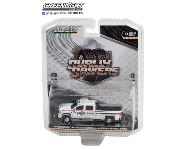 Greenlight 1:64 Dually Drivers Series 9 – 2018 Chevrolet Silverado 3500HD Dually – Durham Regional Police