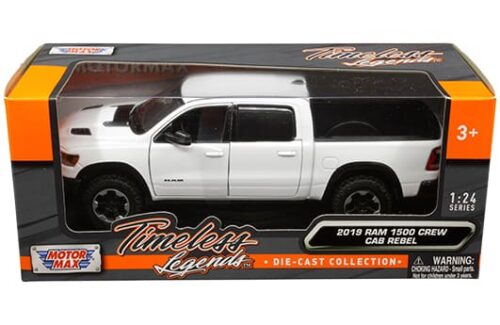 Motormax 1:27 2019 Dodge Ram 1500 Crew Cab Rebel – Timeless Legends