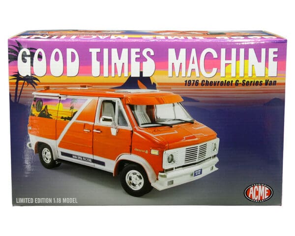 ACME 1:18 1976 Chevrolet G-Series Van Good Times Machine – Limited 576 Pieces