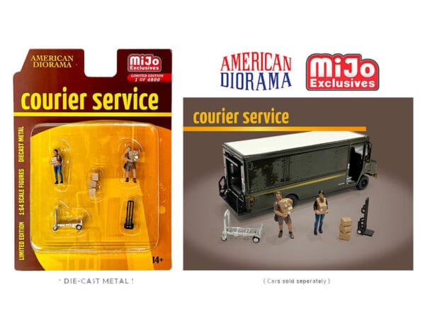 American Diorama 1:64 Courier Service Figure Set – MiJo Exclusives Limited 4,800 Pcs