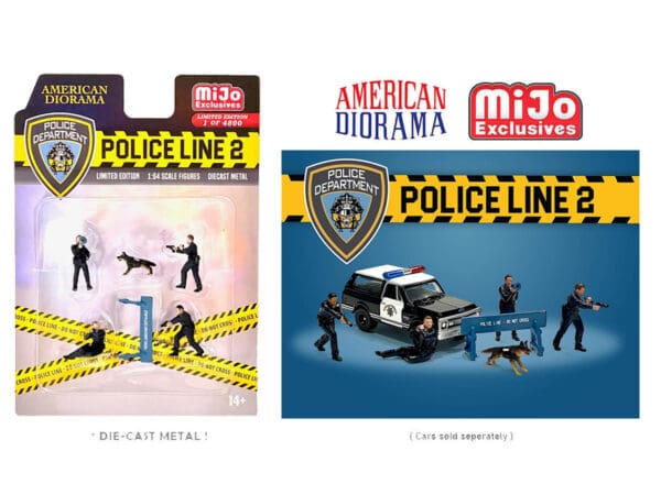 American Diorama 1:64 Police Line ll Figure Set – MiJo Exclusives Limited 4,800 Pcs