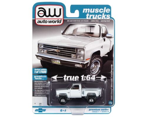 Auto World 1:64 Premium 1986 Chevrolet Silverado K10 Stepside 4×4 Solid Pack