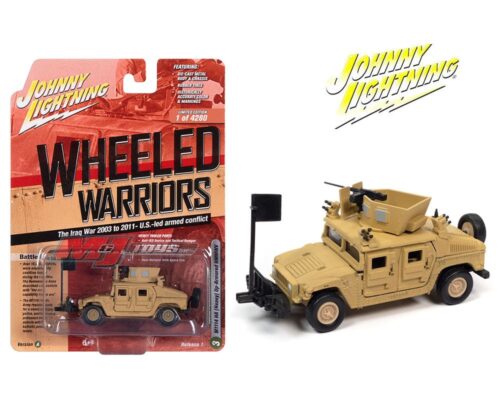 Johnny Lightning 1:64 Military M1114 HA (Heavy) Up-Armored HMMWV Humvee 4-CT Armored Fastback Tan – Wheeled Warriors