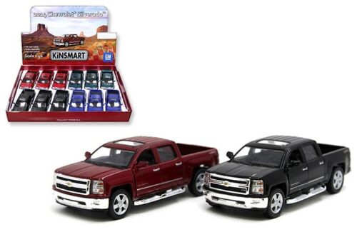 Kinsmart 1:46 2014 Chevrolet Silverado 5″  – Display Tray Set of 12