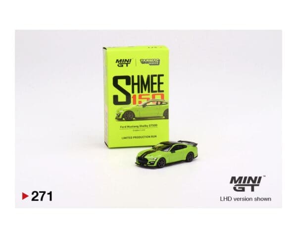 Mini GT x Tarmac Works 1:64 SHMEE150 Ford Mustang Shelby GT500 (Grabber Lime) – Limited Production Run