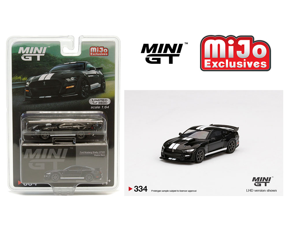 MINI GT 1/64 FORD MUSTANG SHELBY GT500 SHADOW BLACK / MIJO HOBBY EXCLUSIVE  / *FREE USA SHIPPING