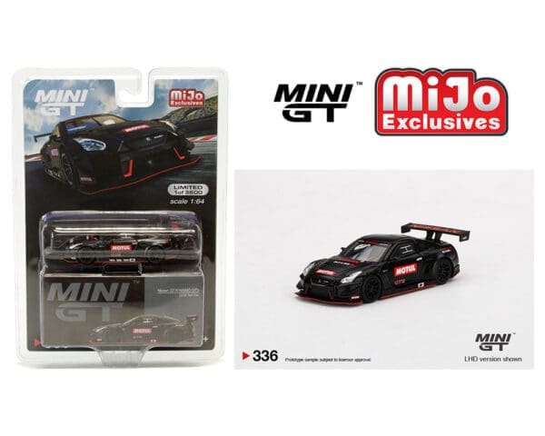 Mini GT 1:64 Nissan GT-R NISMO GT3 2018 Test Car (Matte Black)(LHD) – MiJo Exclusives Limited 3600 Pieces