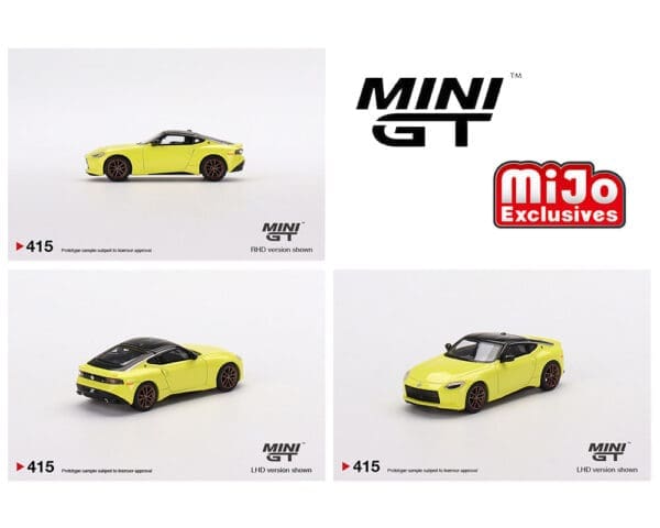 Mini GT 1:64 Nissan Z Proto Spec 2023 Ikazuchi Yellow Limited Edition – Mijo Exclusives USA