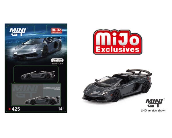 Mini GT 1:64 Lamborghini Aventador SVJ Roadster Griglo Telesto – Mijo Exclusives