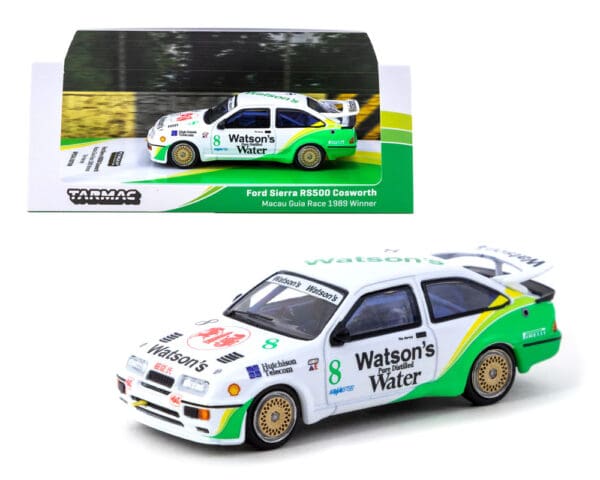 Tarmac Works 1:64 Ford Sierra RS500 Cosworth Macau Guia Race 1989 #8 Winner Tim Harvey – Hobby64