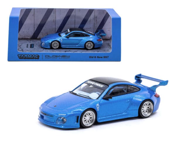 Tarmac Works 1:64 Old & New 997 (Blue Metallic) – Road64