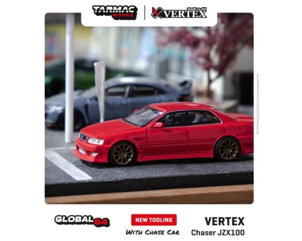 Tarmac Works 1:64 Vertex Chaser JZX100 (Red) – Global64