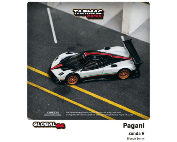 Tarmac Works 1:64 Global64 Pagani Zonda R Bianco Benny