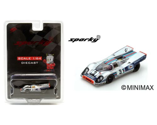 Spark Model 1:64 Porsche 917 K #3 Winner Sebring 12H 1971 – V. Elford / G. Larrousse (Silver) – Sparky