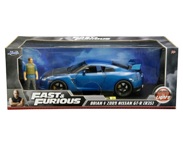 Jada 1:18 Brian & 2009 Nissan GT-R (R35) with lights – Fast & Furious