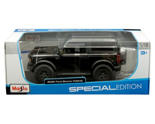 Maisto 1:18 2021 Ford Bronco Wildtrak 2-Door (Black Metallic) – Special Edition