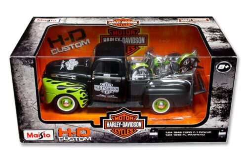 Maisto 1:24 1948 Ford F1 & FL Panhead – Harley Davidson