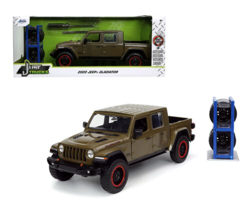 Jada 1:24 2020 Jeep Gladiator (Green) – Just Trucks with Rack & Wheels