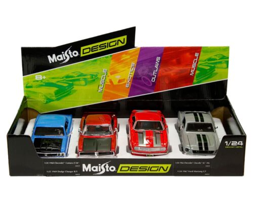 Maisto 1:24 Classic Muscle 4 Car Assortment