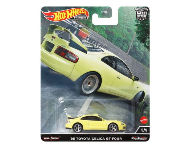 Hot Wheels 1:64 Car Culture Mountain Drifters – 1995 Toyota Celica GT- Four Solid Case