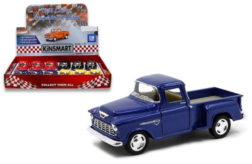 Kinsmart 1:32 1955 Chevrolet Stepside 5″ – Display Set of 12