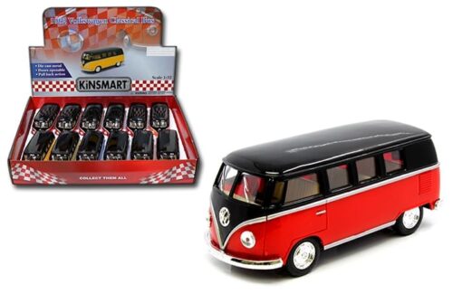 Kinsmart 1:32 1962 Volkswagen Classic Bus Two-Tone 5.1 ” – Display Tray Set of 12