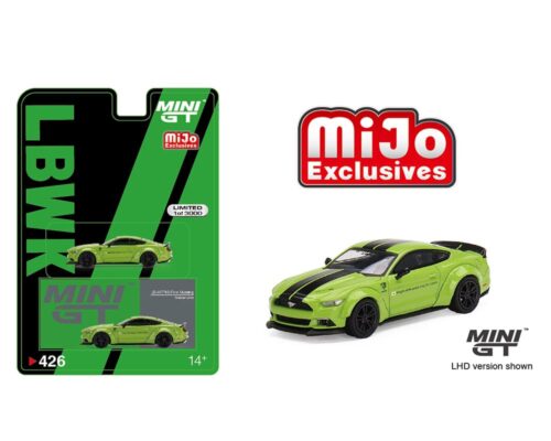 Mini GT 1:64 LB-WORKS Ford Mustang Grabber Lime- Mijo Exclusives