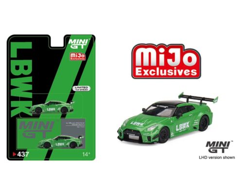 Mini GT 1:64 LB-Silhouette WORKS GT NISSAN 35GT-RR Ver.2 Apple Green- Mijo Exclusives