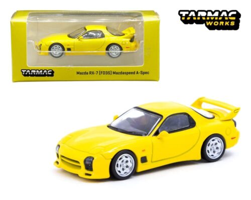 Tarmac Works 1:64 Mazda RX-7 (FD3S) Mazdaspeed A-Spec (Competition Yellow Mica) – Global64