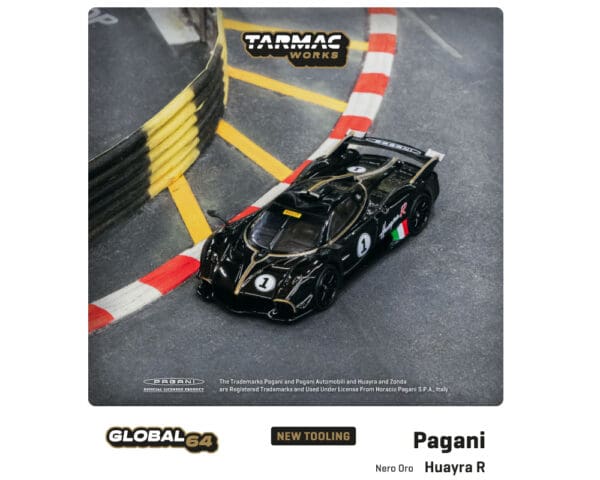 Tarmac Works 1:64 Pagani Huayra R Nero Oro New Tooling ! – Global64