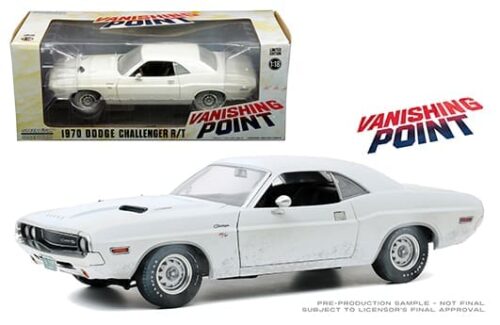 Greenlight 1:18 1970 Dodge Challenger R/T (white and dirty)  – Vanishing Point 1971 – Hollywood