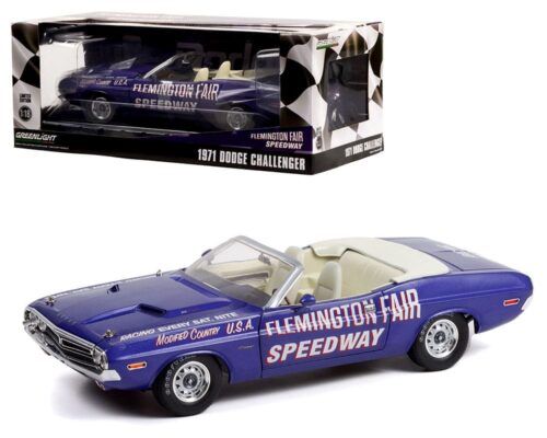 Greenlight 1:18 1971 Dodge Challenger Convertible Flemington Fair Speedway Official Pace Car