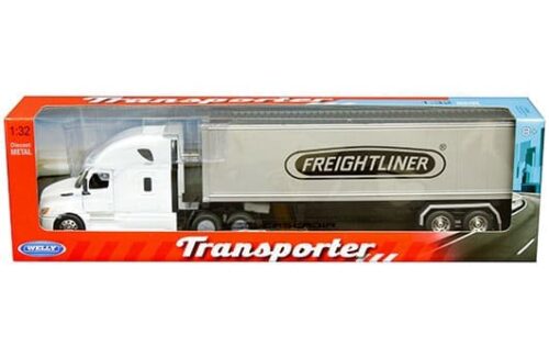 Welly 1:32 Freightliner Cascadia with container – Transporter