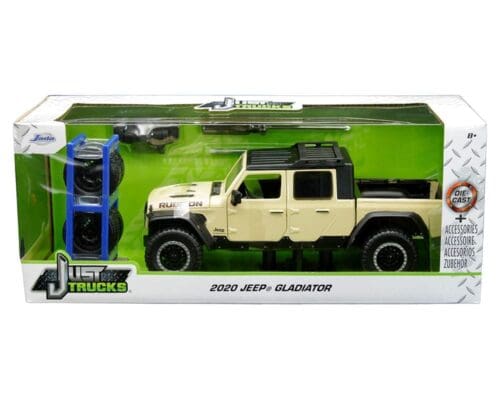 Jada 1:24 2020 Jeep Gladiator (Beige) – Just Trucks with Rack & Wheels