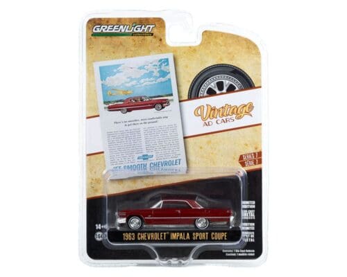 Greenlight 1:64 1963 Chevrolet Impala Sport Coupe – Vintage Ad Cars Series 7