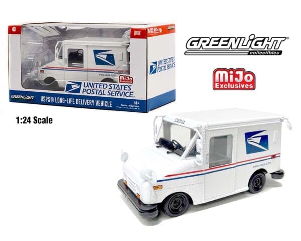 Greenlight 1:24 United States Postal Service (USPS) Long Life Vehicle – MiJo Exclusives USA