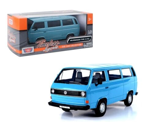 Motormax 1:24 Volkswagen Type 2 (T3) – Blue – Timeless Legend